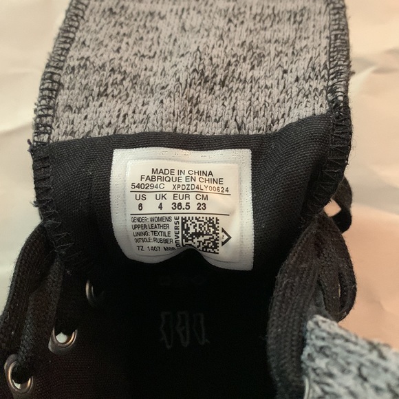 Converse shoes all black velvet tall - Picture 6 of 6